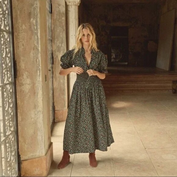 Doen Everly Dress |  Black Montpelier Floral | M | EUC - Picture 2 of 14